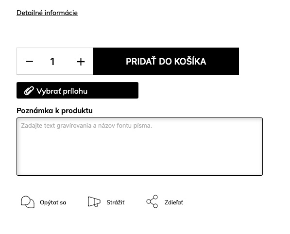 Shoptet poznámka a príloha do produktu